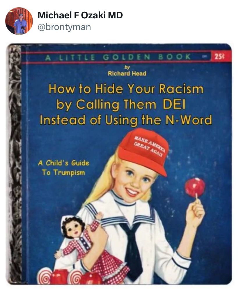 Parody of a Little Golden Book
Title-How to Hide Your Racism by calling them DEI instead of using the N-word
Author-Richard Head 