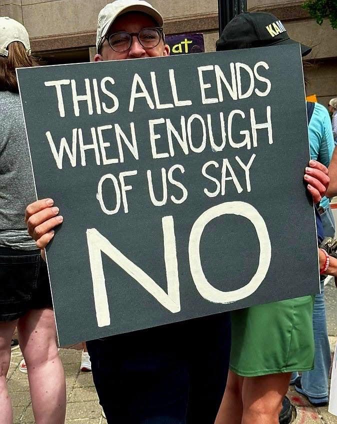 This all ends when enough of us say no