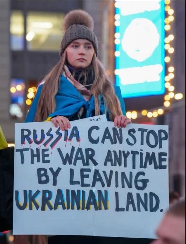 Russia can stop the war any time by leaving Ukrainian land.