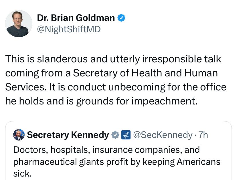 This is slanderous and utterly irresponsible talk coming from a Secretary of HHS. It is conduct unbecoming for the office he holds and is grounds for impeachment.