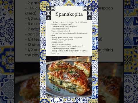 "Spanakopita" with Mulberry Tree's Mediterranean Wednesday