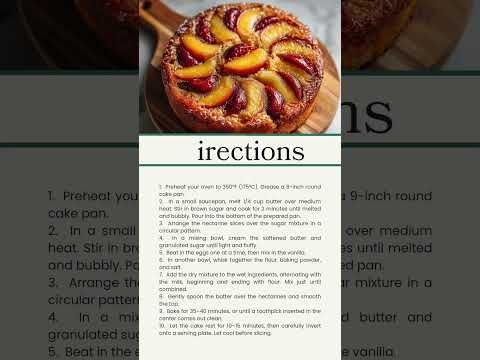 "Nectarine Upside Down Cake" with Mulberry Tree's Farm To Fork