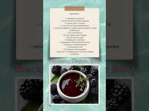 "Blackberry Chipotle BBQ" with Mulberry Tree's Saucy Sunday