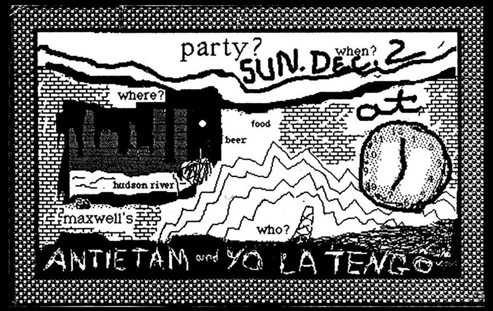 computer made flyer for Yo La Tengo and Antietam