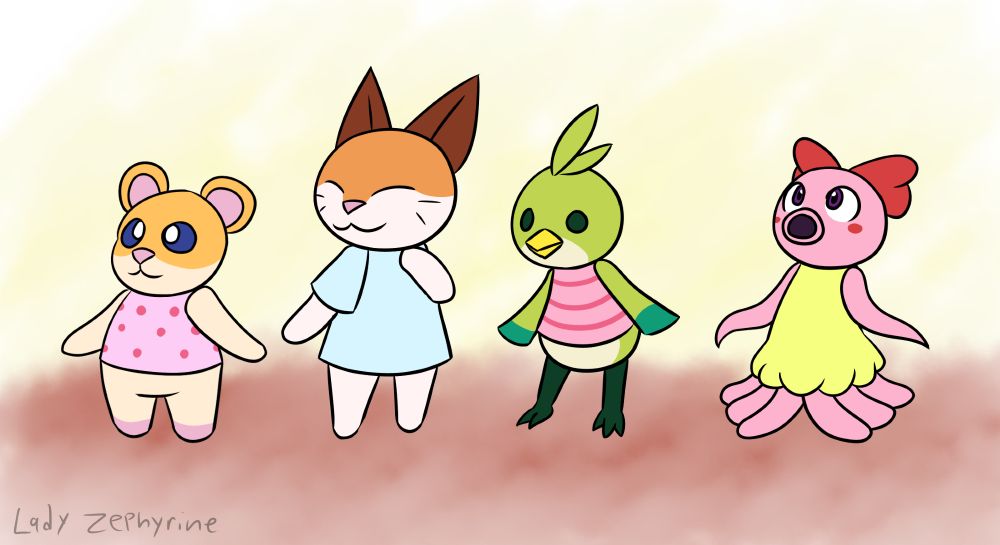 Rick (hamster) - Nago (cat) - Pitch (bird) - Chuchu (octopus)
