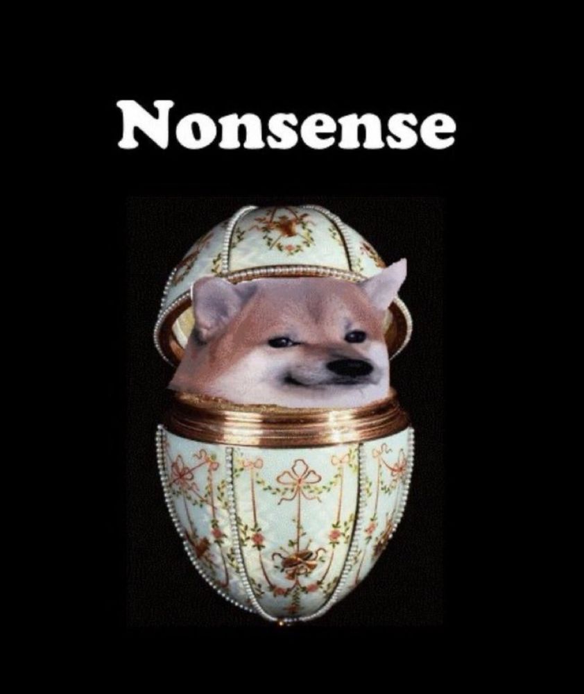 Shiba inu in an egg to express contempt for a Kremlin propaganda bot