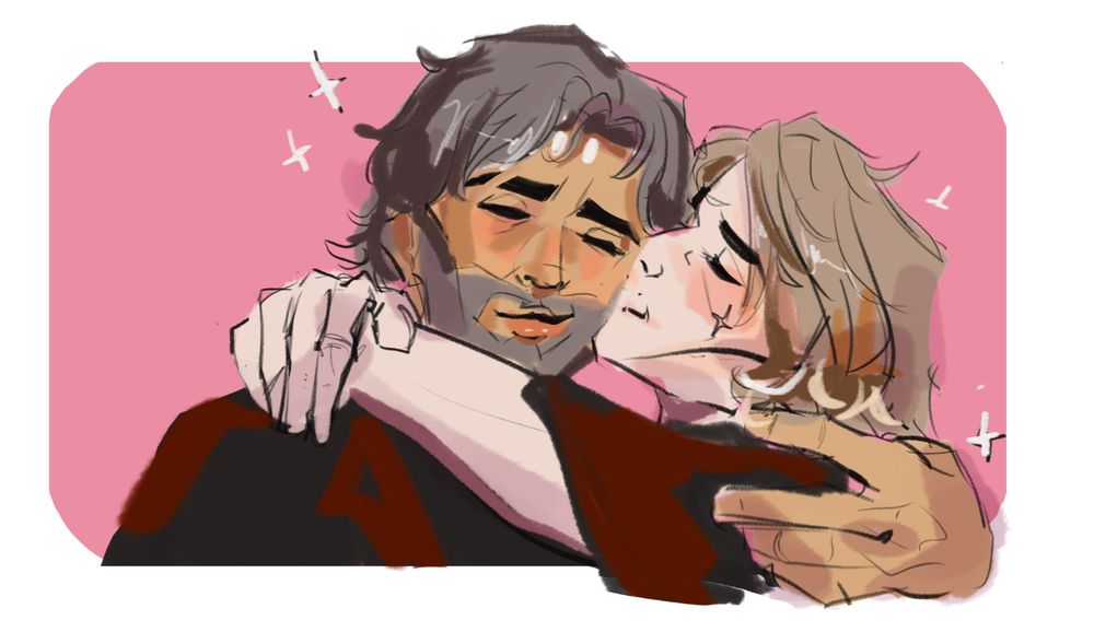 An image of a happy older jayce and viktor from arcane for Jayce's birthday!!!