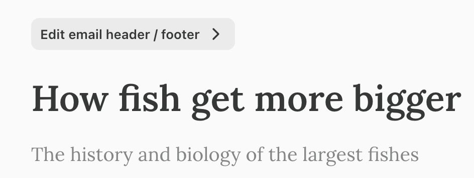 Screenshot of my blog with the title "How fish get more bigger"