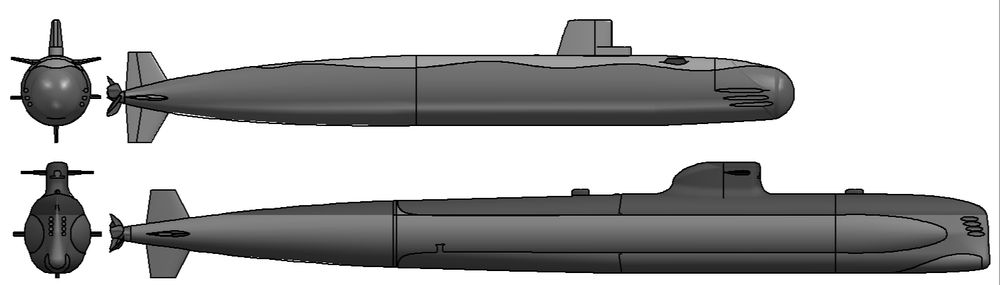 Top: Imperial Navy O-class Nuclear Attack Submarine
Bottom: National Guard Sea Command Project 27 Atomic Fleet Boat