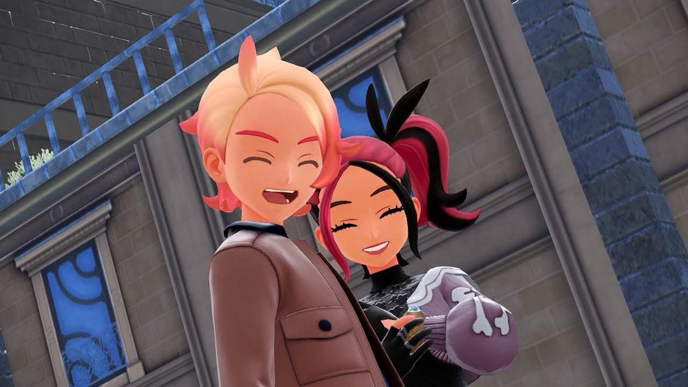 Von posing with Urbaine in pokemon legends za like a couple