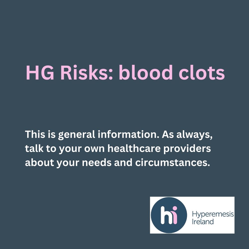 HG risks: blood clots

This is general information. As always, talk to your own healthcare providers about your needs and circumstances. 

Hyperemesis Ireland logo