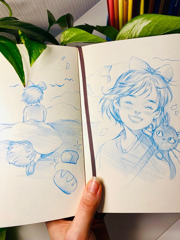 Kikis delivery service kiki fanart graphite sketch sketchbook