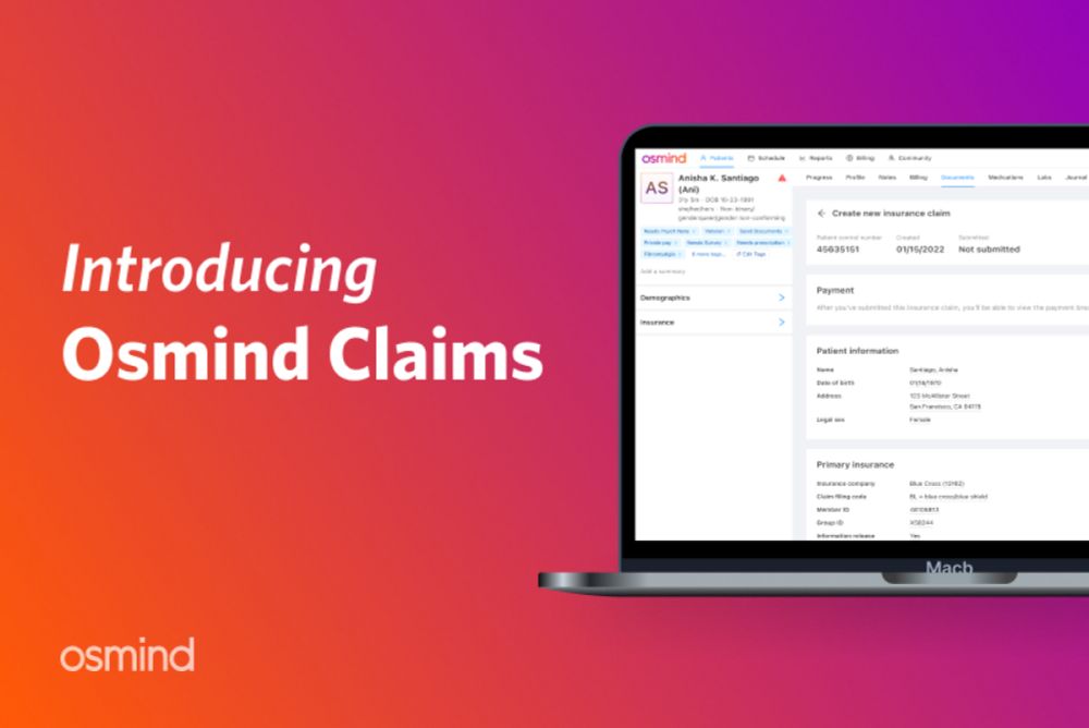 Osmind Reimagines Insurance Reimbursement for Psychiatric Clinicians, Expanding Patient Access to Mental Health Care | Osmind