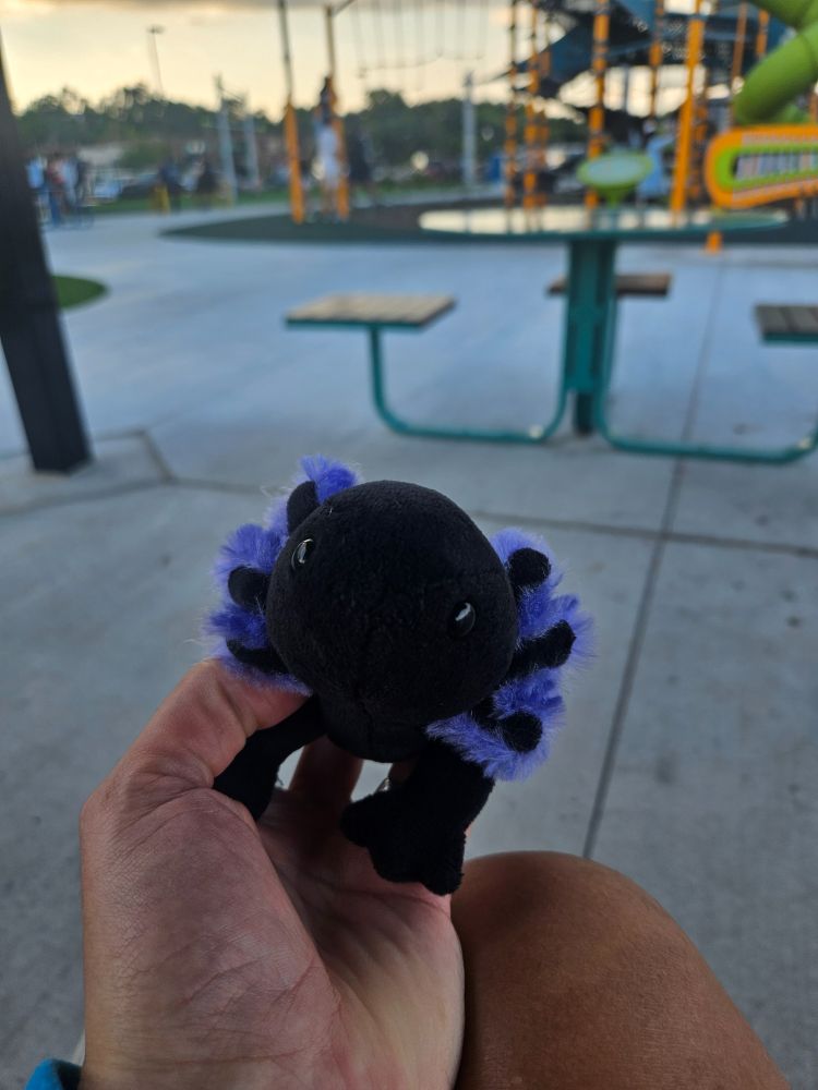 Black and purple plush oxilotil 