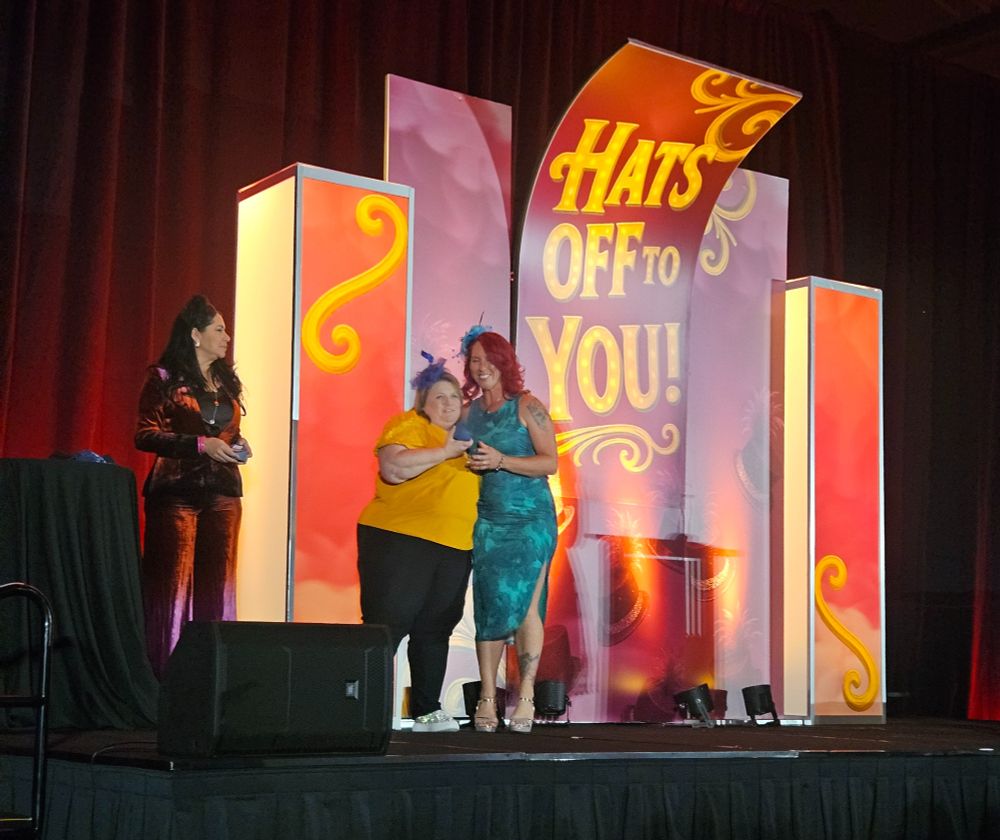 Jackie getting her prize on stage