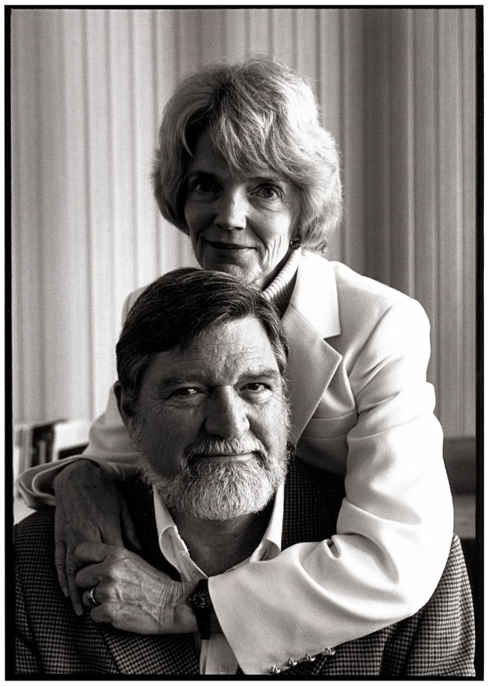 A particularly sultry black-and-white image of Paul and Patricia Churchland