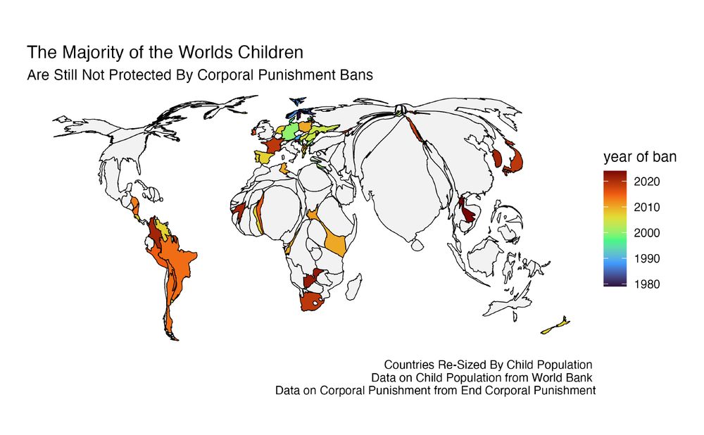 Most of the world's children are not protected from corporal punishment.