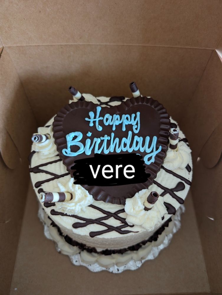 An image of a custom cake in a box