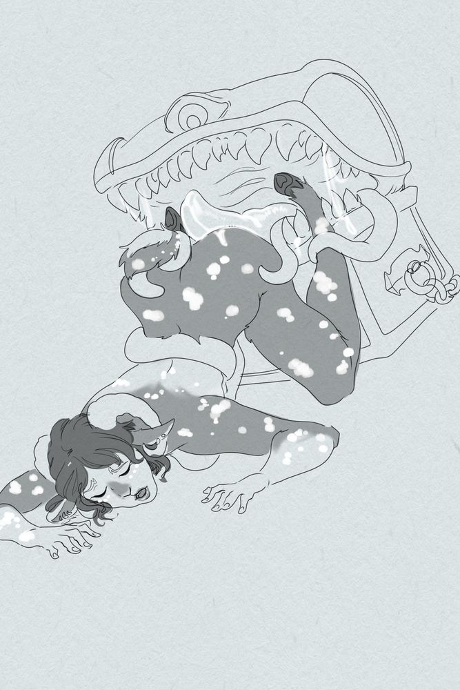 Sketch of a satyr and a mimic.