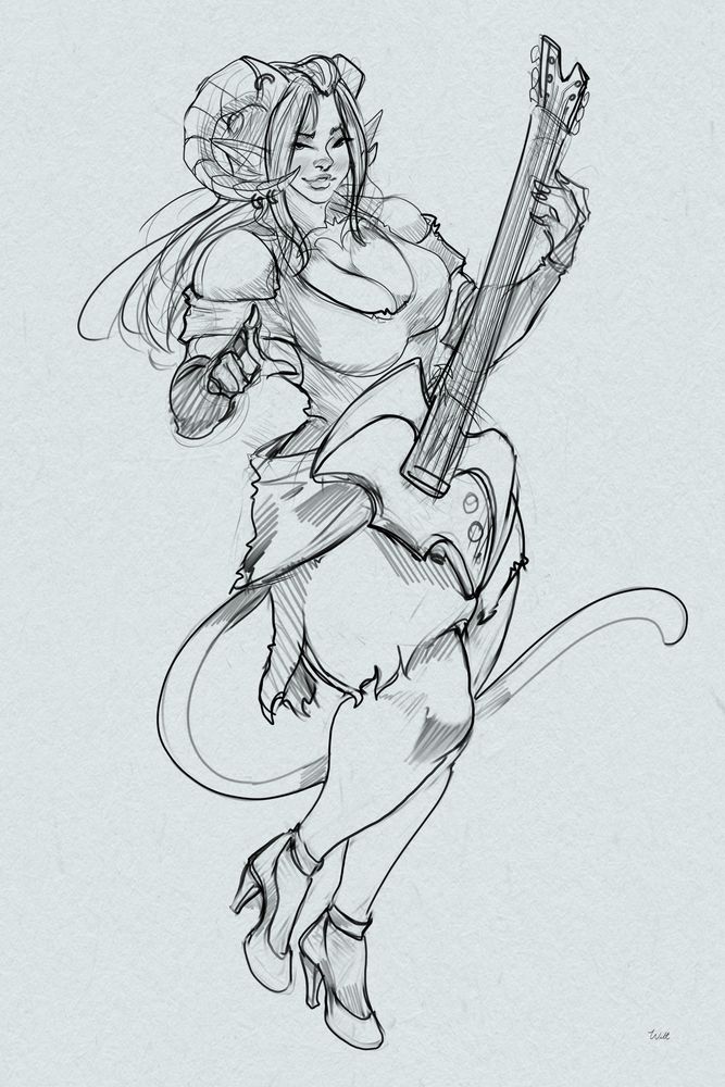 Tiefling dressed as Thorn from Scooby Doo! and the Witch's Ghost.