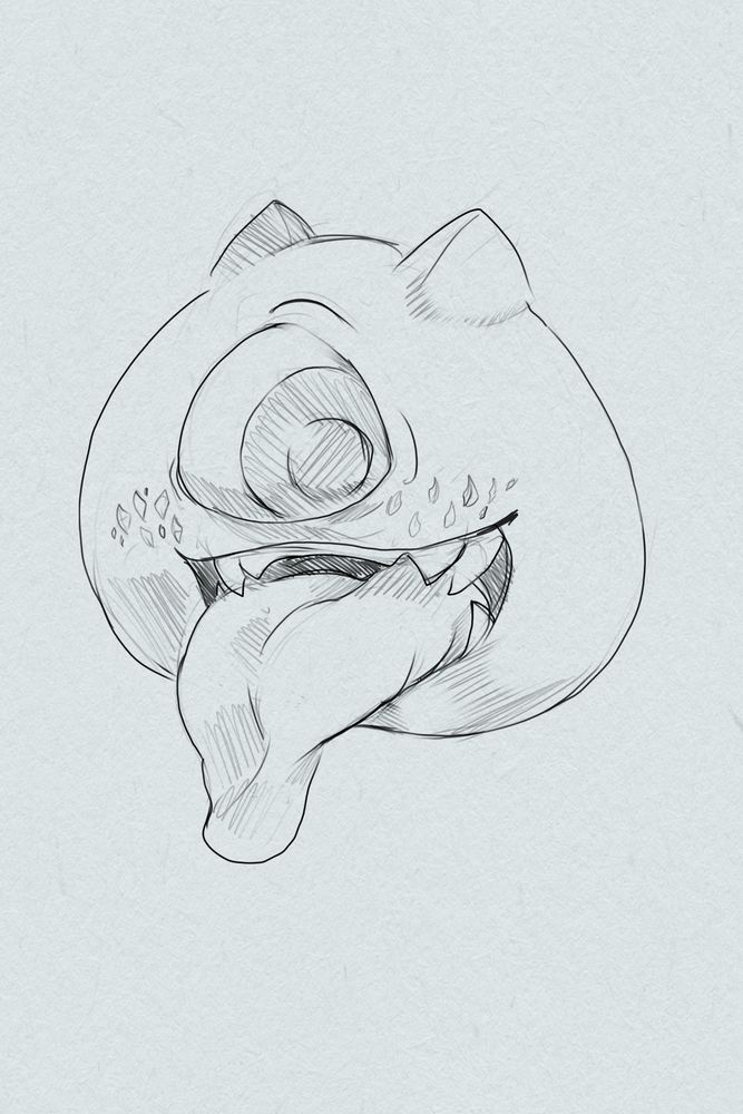 Sketch of a mimic in their true form.