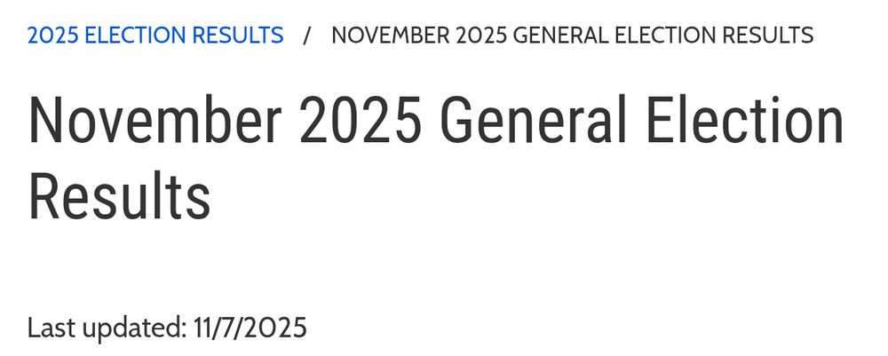 Screenshot showing election results updated already today