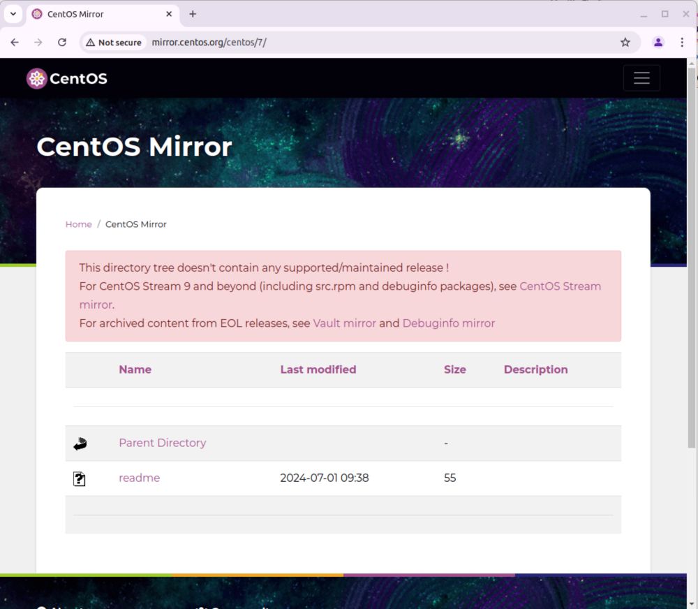 Empty CentOS 7 repository mirrors and how they break CI/CD pipelines