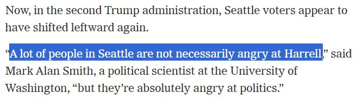 “A lot of people in Seattle are not necessarily angry at Harrell,” said Mark Alan Smith, a political scientist at the University of Washington, “but they’re absolutely angry at politics.”