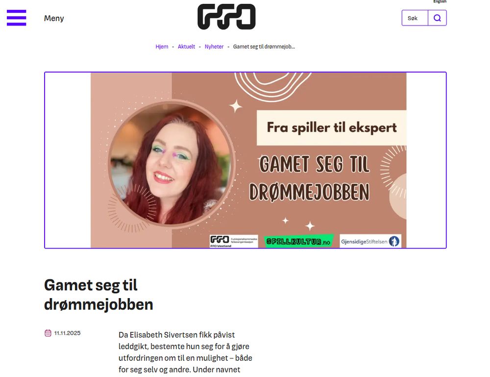 Picture from the article titles "She gamed her way to her dream job!"