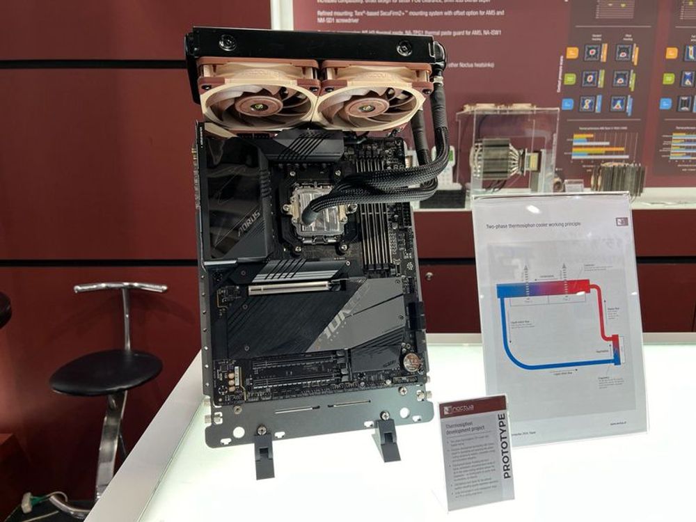 Noctua innovará la refrigeración de PCs con su nuevo prototipo de termosifón sin bomba #Computex2024