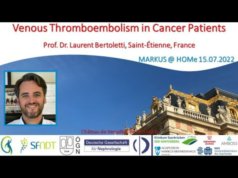 Venous Thromboembolism in Cancer Patients - Prof. Laurent Bertoletti (Saint-Étienne, France)
