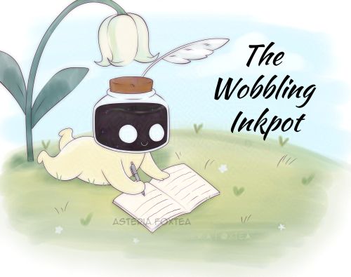 A little inkpot writing in a journal