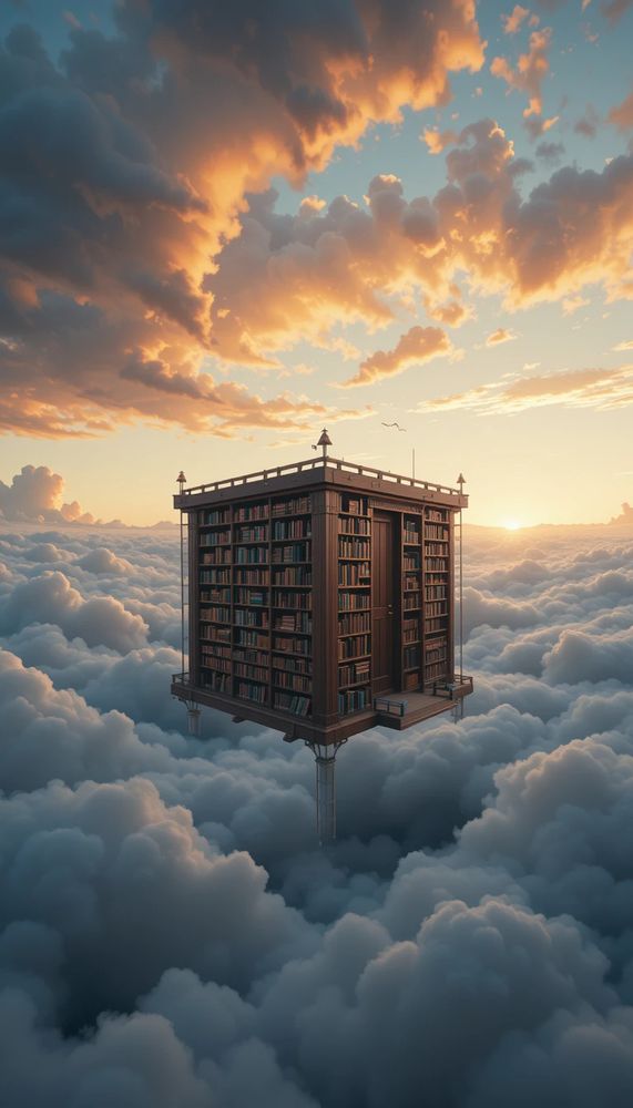 floating library in the sky