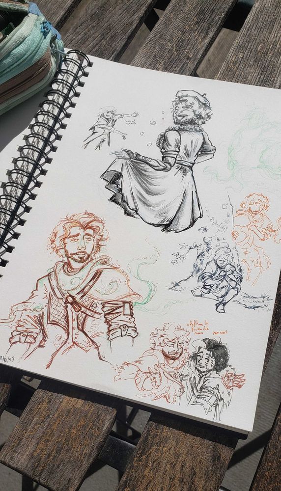 drawings of Gustave from Clair-obscur:Expedition 33