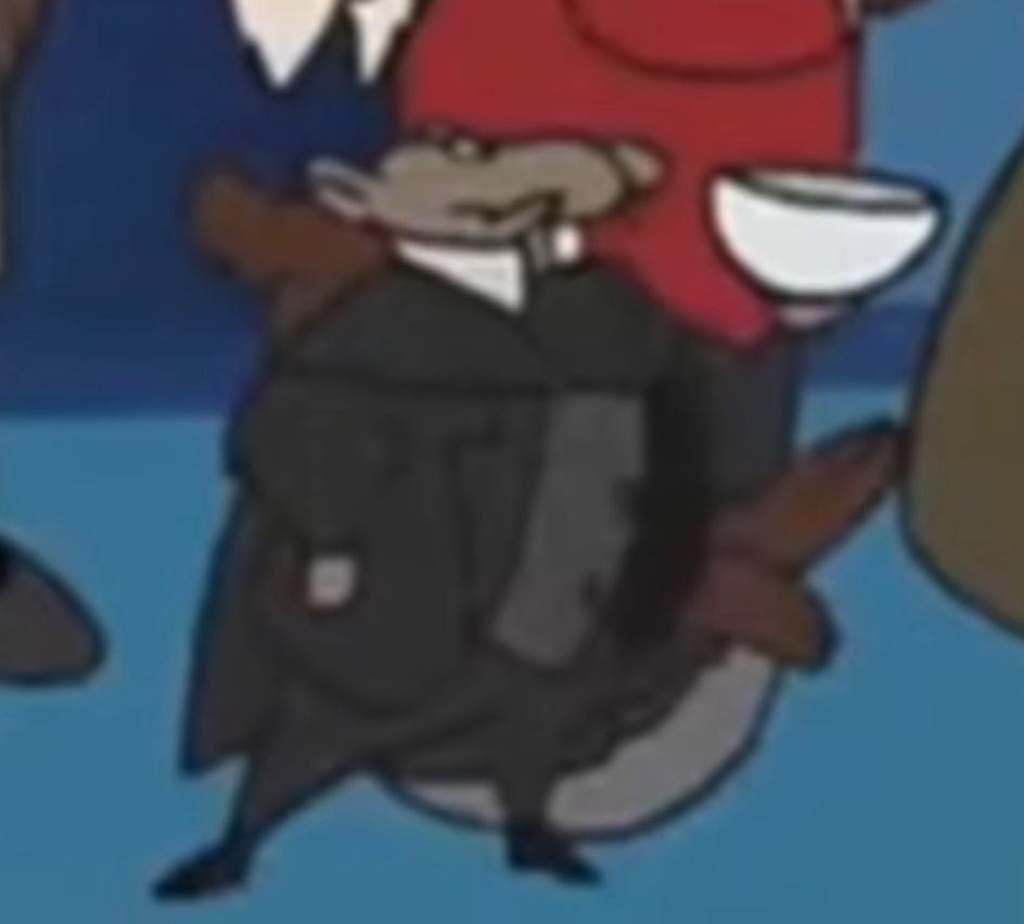 {This is a very fucked up version of Ratigan from "House of Mouse"- Goofy's Magic Menu}