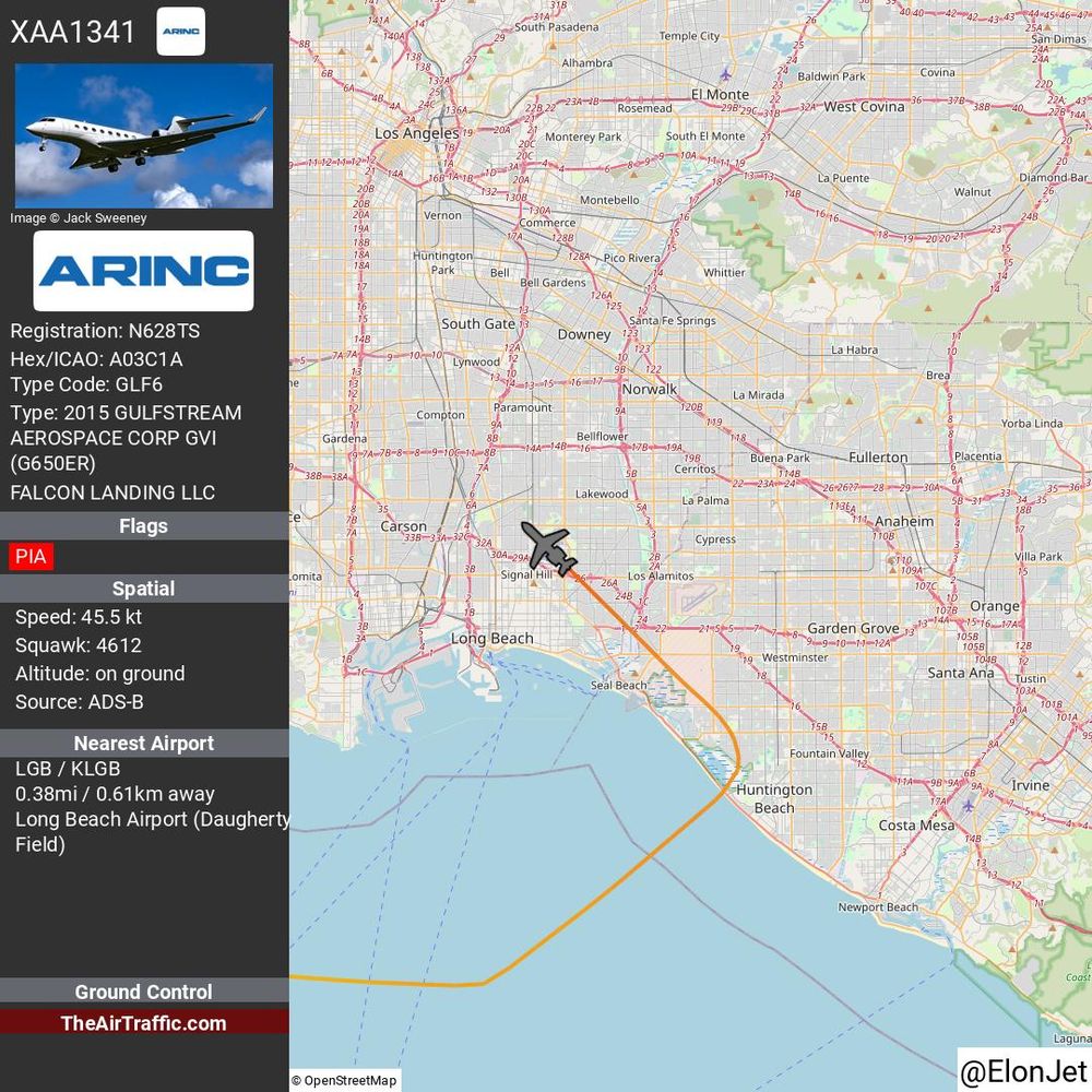 Reg: N628TS On Ground: True Alt: 0 Last Contact: 0:00:01.600871 Trigger: now on ground