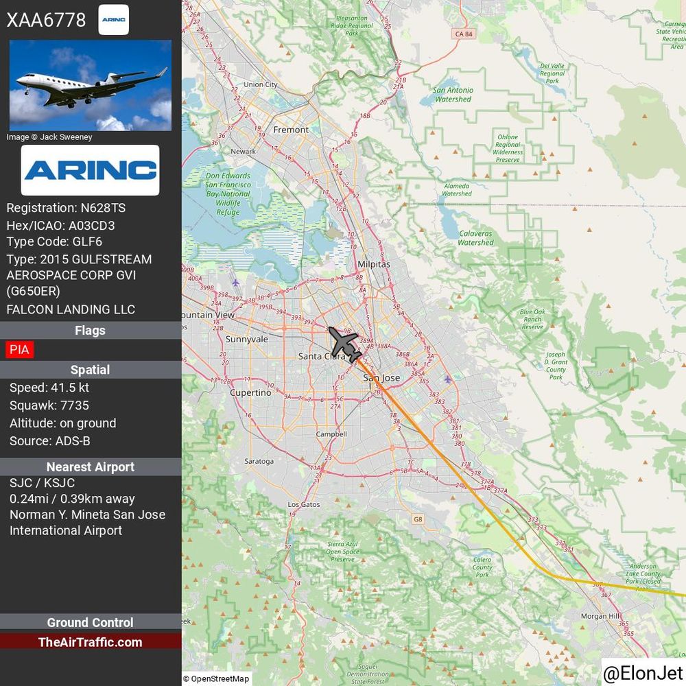 Reg: N628TS On Ground: True Alt: 0 Last Contact: 0:00:00.347894 Trigger: now on ground