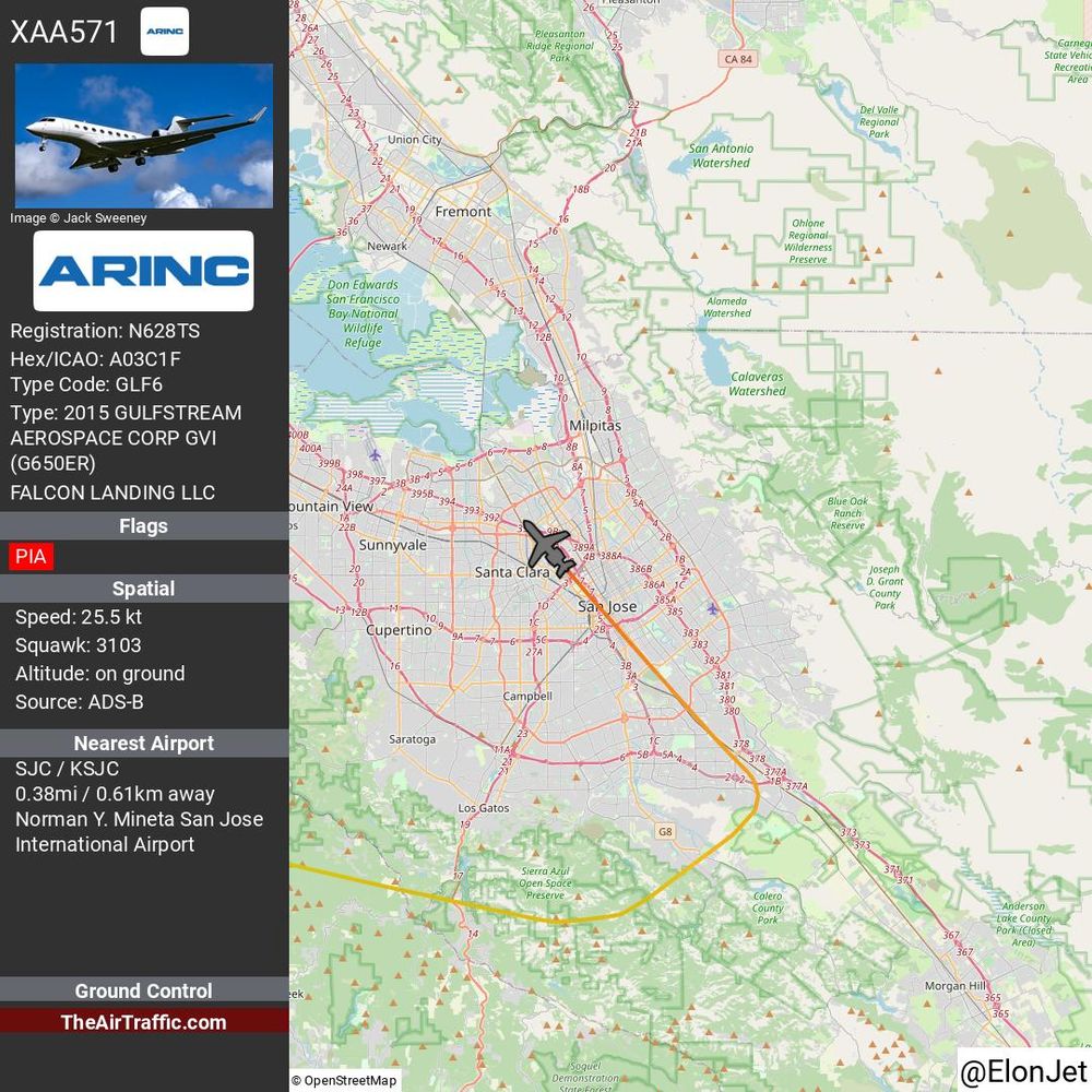 Reg: N628TS On Ground: True Alt: 0 Last Contact: 0:00:00.101251 Trigger: now on ground