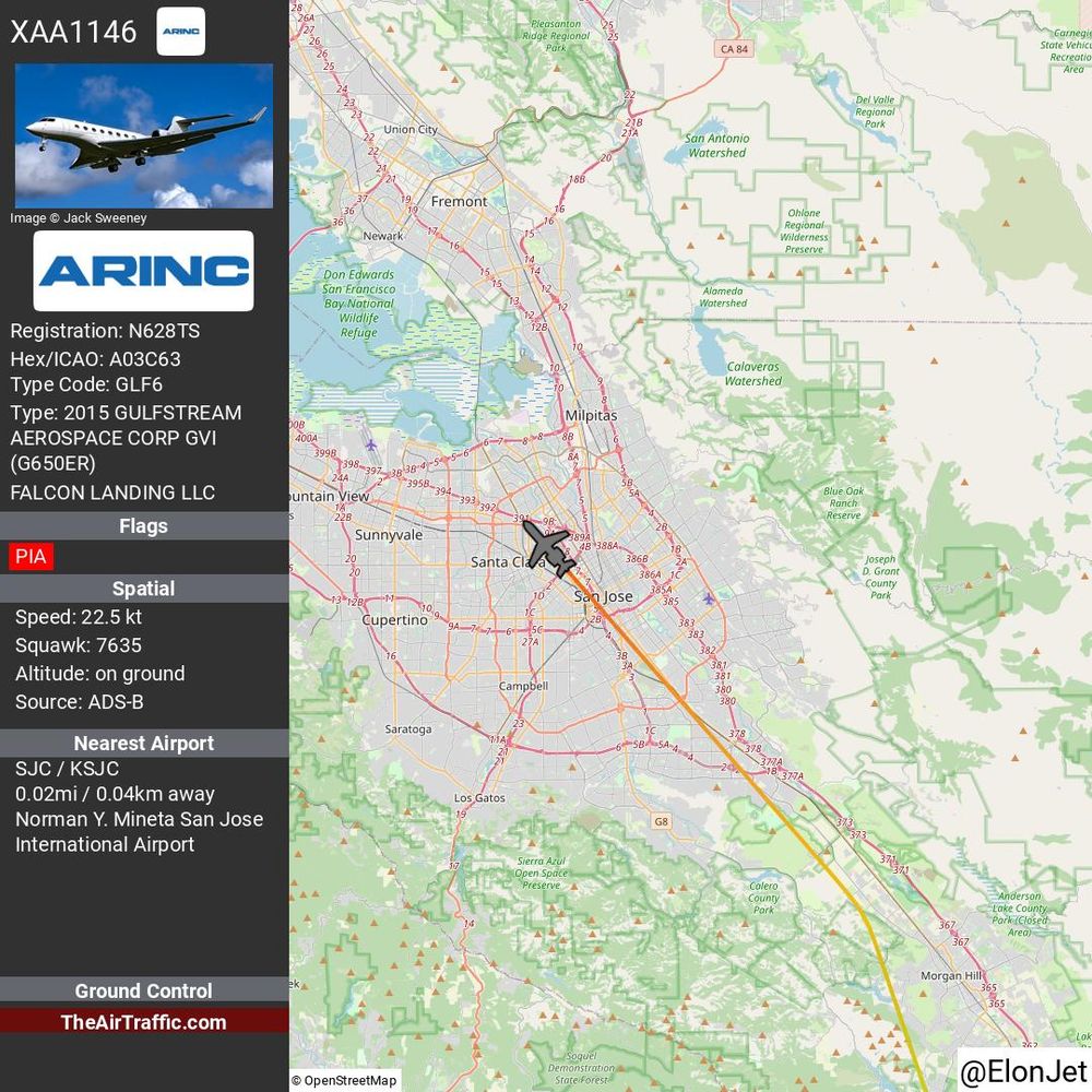 Reg: N628TS On Ground: True Alt: 0 Last Contact: 0:00:00.801055 Trigger: now on ground
