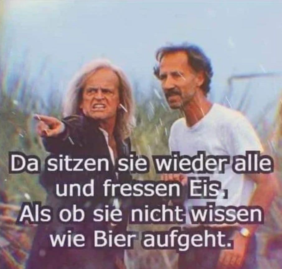 Klaus Kinski sagt 'Da sitzen sie wieder alle und fressen Eis. Als ob sie nicht wissen wie Bier aufgeht.'