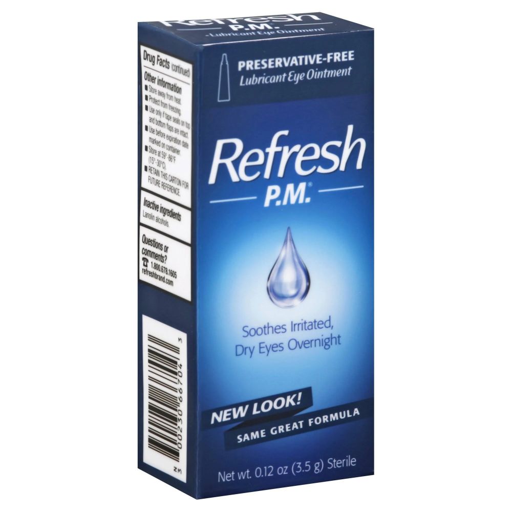 Refresh P.M. Preservative-free Lubricant Eye Ointment. Soothes Irritated, Dry Eyes Overnight.