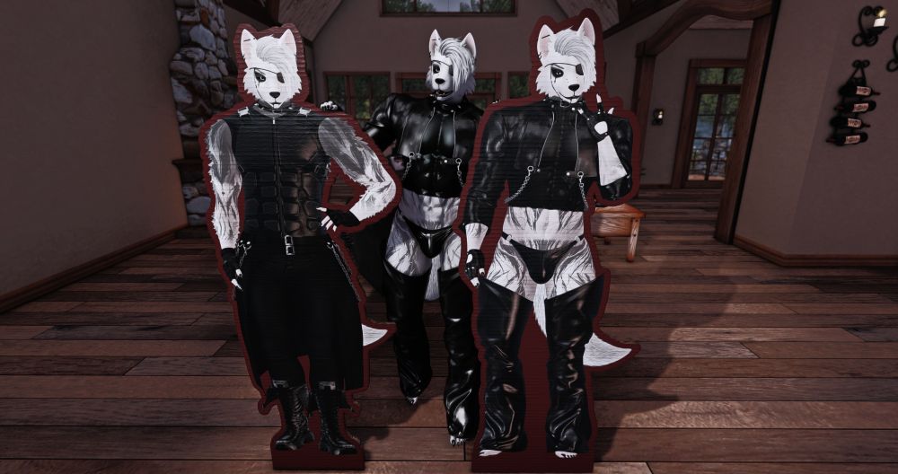 me posing with the two cardboard cutouts of myself that I got. I absolutely love these!