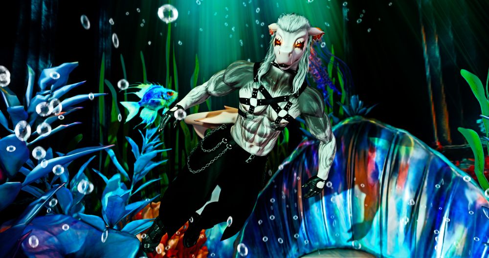 Decided to bring my shark back out again. Found some hair that I felt suits him better, from no.match.