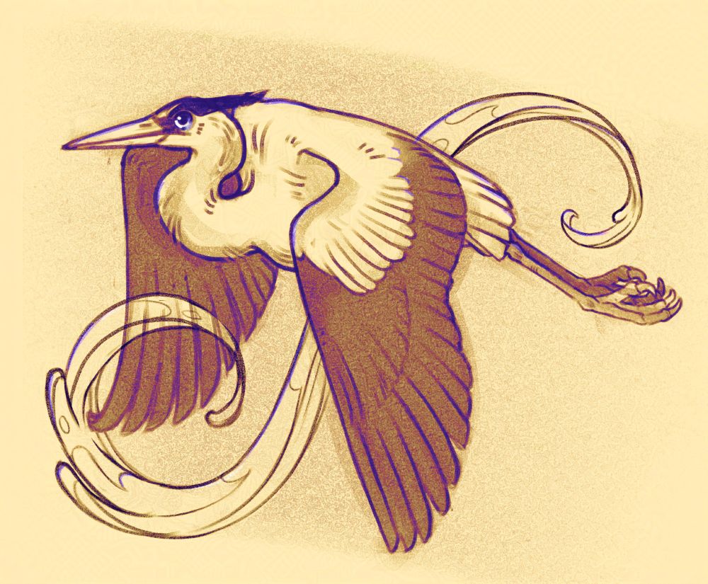 Illustration of a flying hero with a wind/water motif surrounding it.