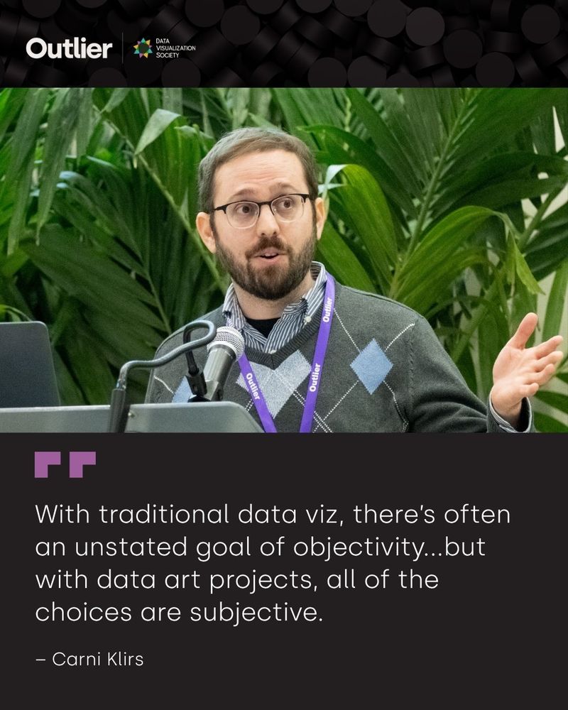 With traditional data viz, there’s often an unstated goal of objectivity...but with data art projects, all of the choices are subjective. 