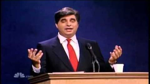 Jon Lovitz as Michael Dukakis saying “I can’t believe I’m losing to this guy.”