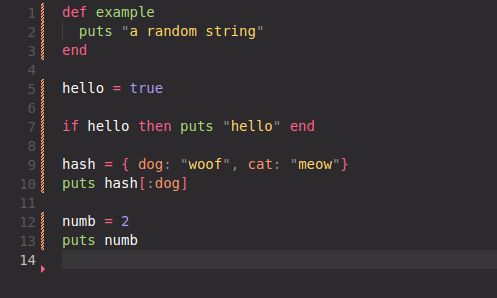 image showing a code example from Visual Studio, which uses a tinted dark gray/black background colour and soft colours on key words