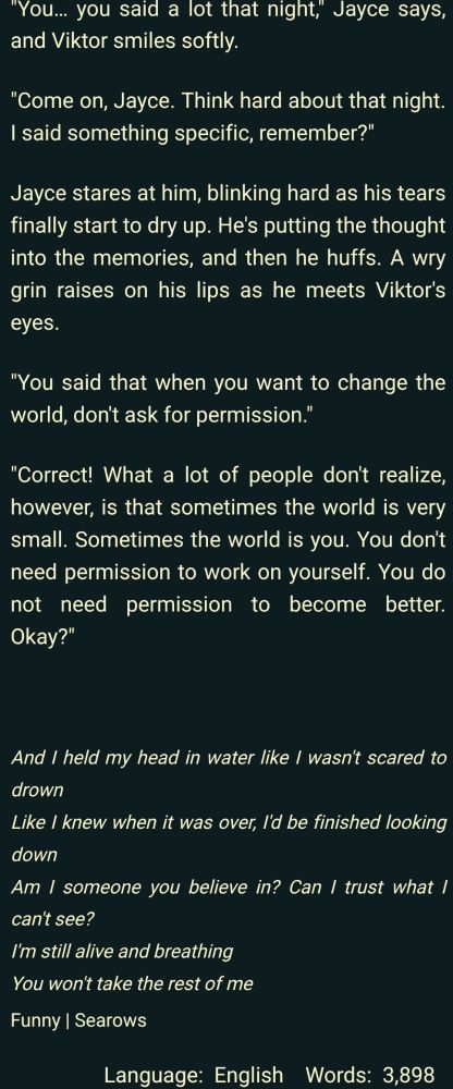 Screenshot featuring the summary of the attached fic link.