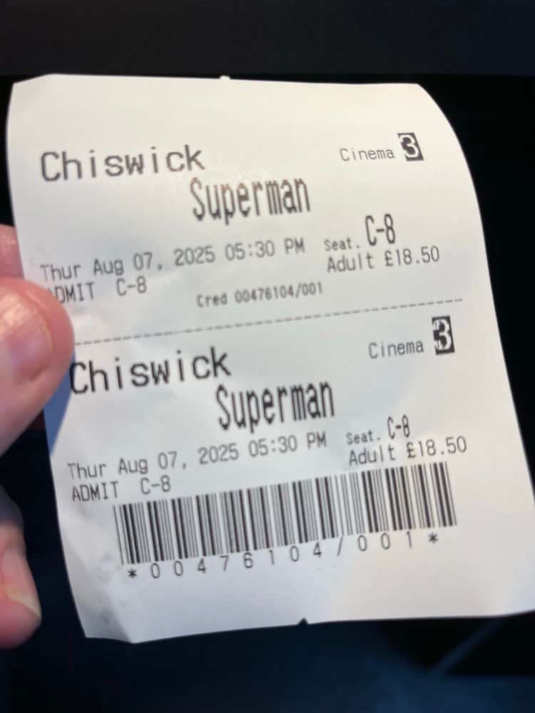 Superman cinema ticket
