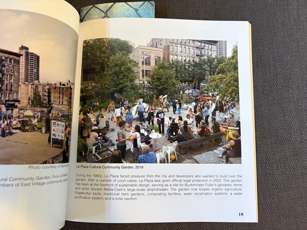 inside pages, showing a community garden